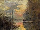 Evening Canvas Paintings - Evening at Argenteuil